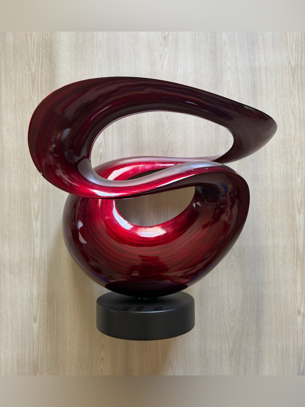 Vintage LP Design Lacquer Arts Sculpture Abstract Modern
